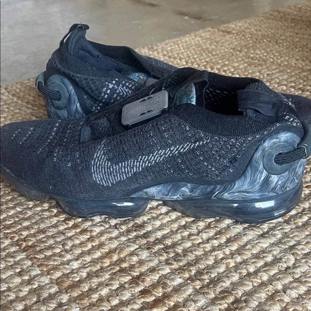 Nike Black and Gray Flyknit Shoes